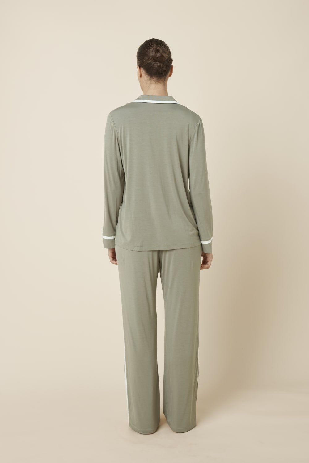 Grace Bamboo PJ Set Olive back