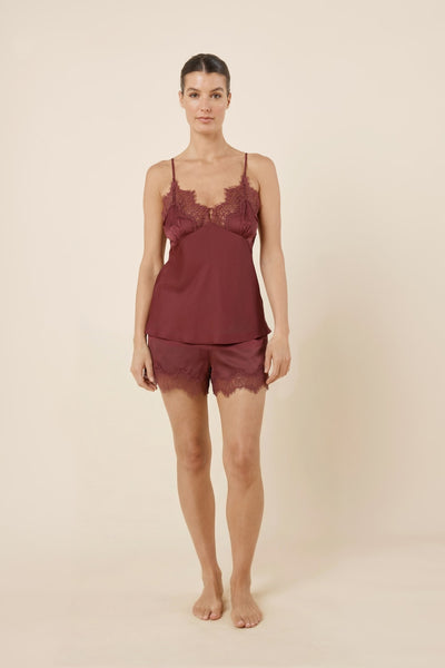 Heather Silky Satin Cami and Short Set
