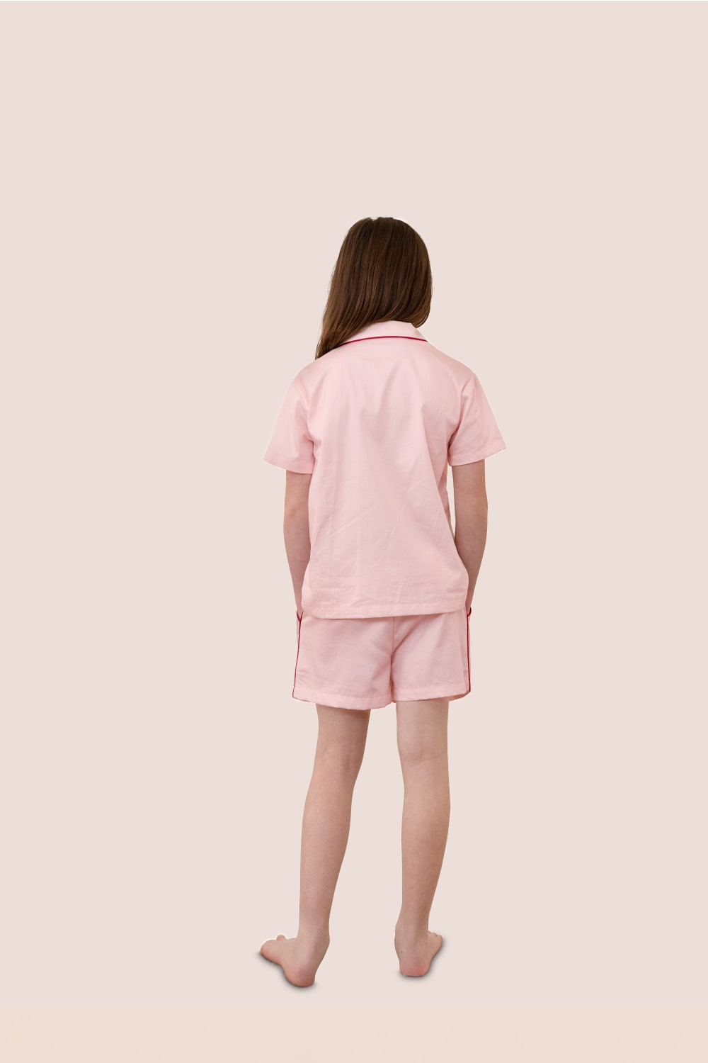 Gingerlilly Mini Camilla Cotton Short PJ Set - Pink - Back