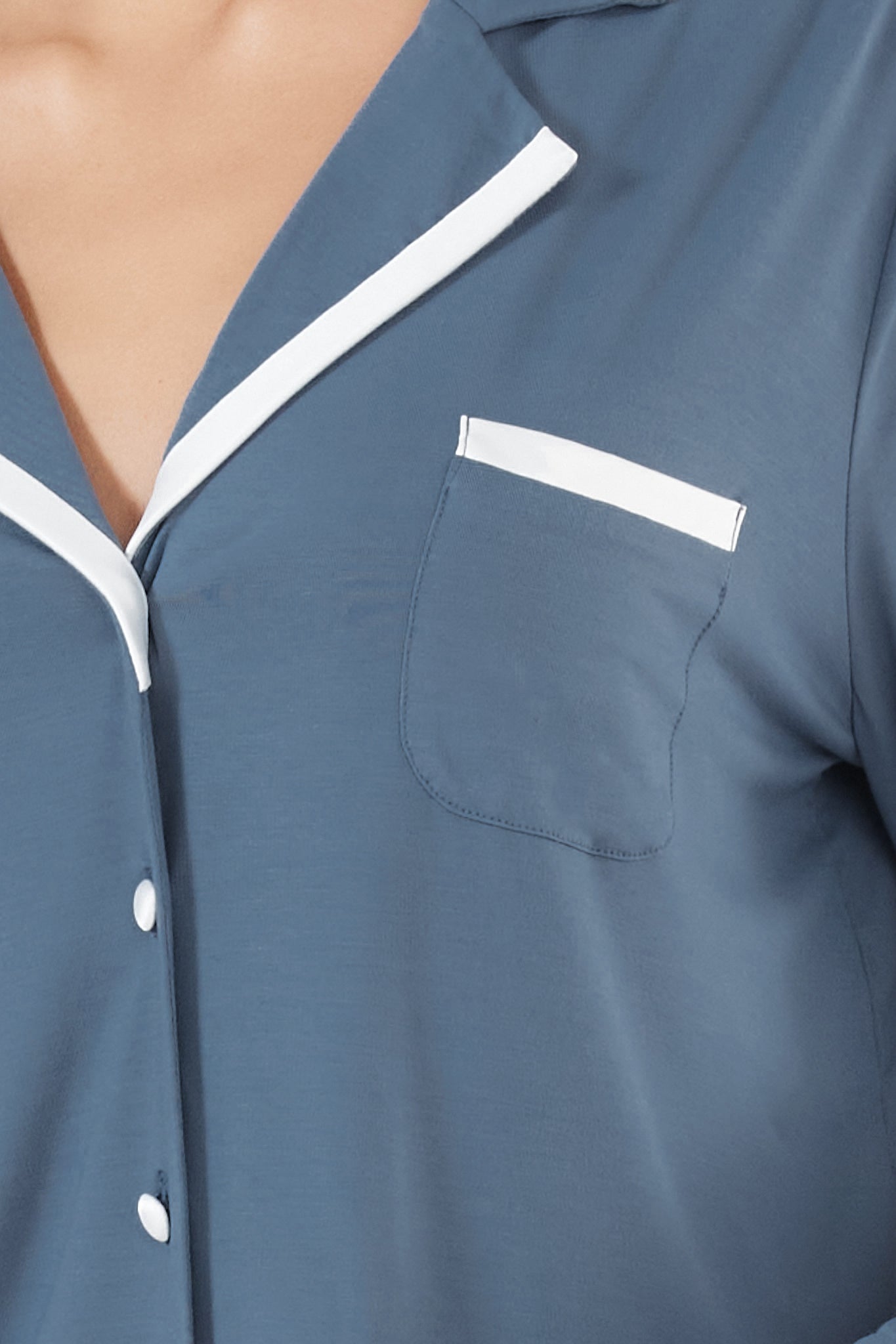 Elmira Blue Bamboo PJ set - Gingerlilly Sleepwear