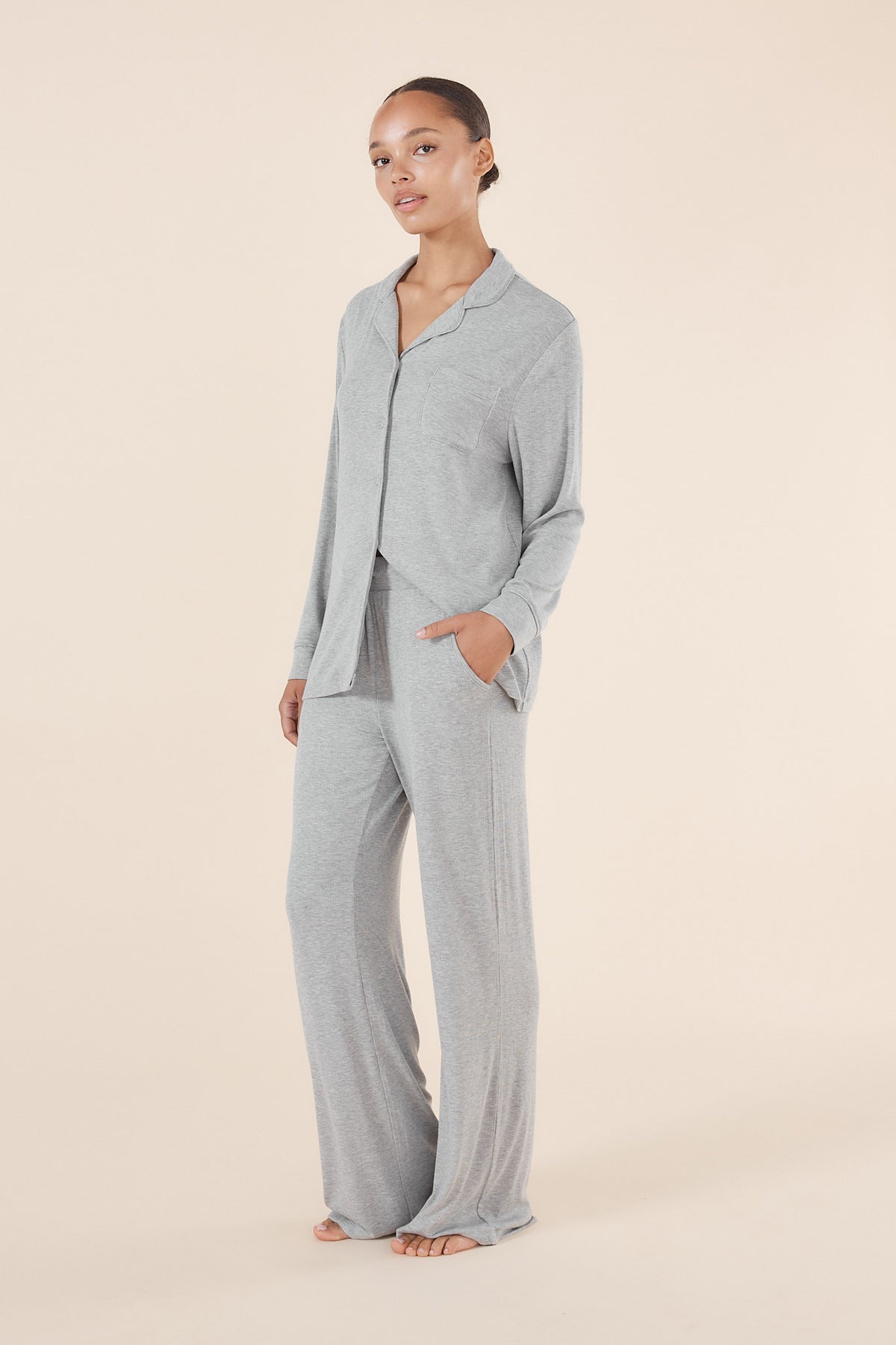 Emilia Ribbed Lounge PJ set - Gingerlilly Sleepwear