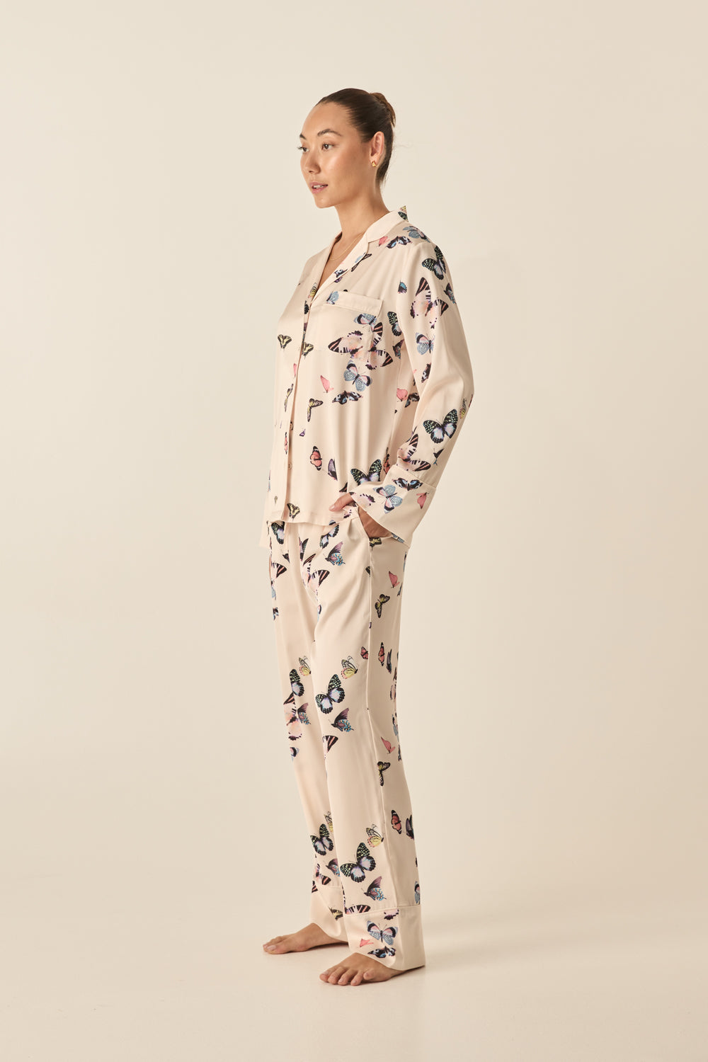 Estelle Butterfly Silky Satin Set - Gingerlilly Sleepwear