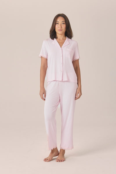Dianne Bamboo Long PJ set with Lace