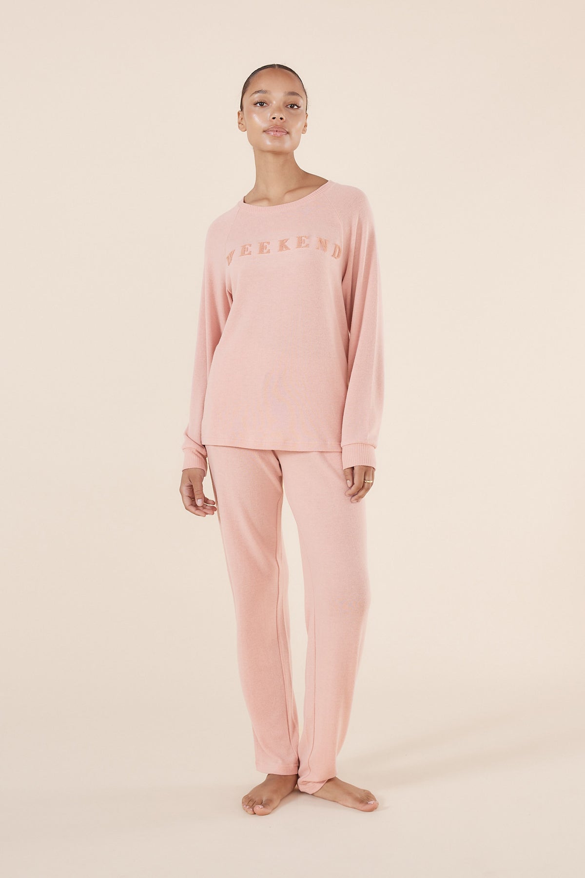 Gingerlilly Keira Weekend Lounge Set - Pink - Front