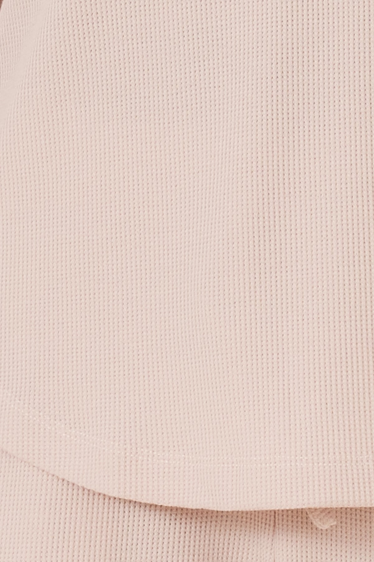 Lainey Beige Waffle Pyjama Set - Gingerlilly Sleepwear