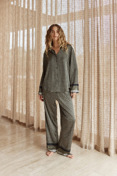 Scarlett Printed Silky Satin PJ Set