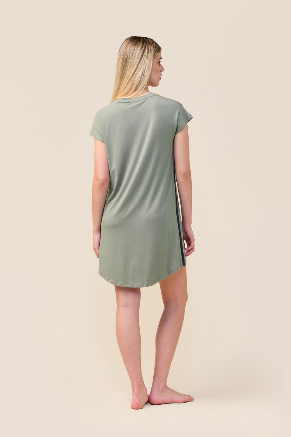 Gingerlilly Ashley Bamboo Sleep Tee - Olive - Back