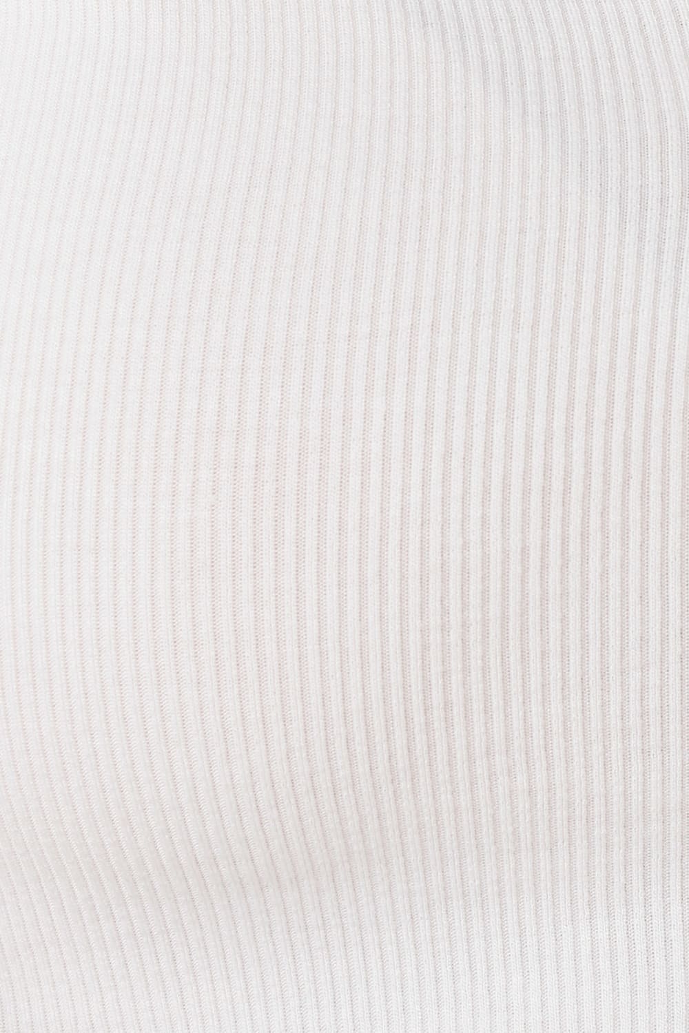 Close up of Athens Ribbed Long Pants Ivory ribbed fabric texture showing soft stretch knit