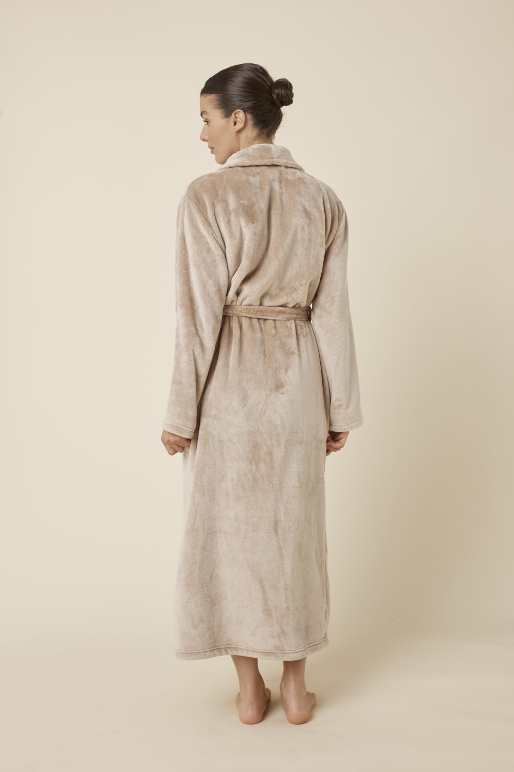 Gingerlilly Colette Biscuit Plush Robe - Back