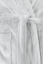 Gingerlilly Desiré Grey Long Plush Robe - Fabric detail