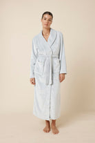 Gingerlilly Desiré Grey Long Plush Robe - Side