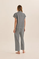 Goldie Navy Diamond Cotton PJ | Gingerlilly Sleepwear