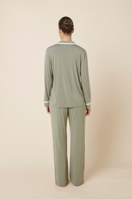 Grace Bamboo PJ Set Olive back