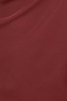 Gingerlilly Heather Silky Satin Cami and Short Set - Burgundy - Fabric detail