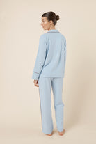 Gingerlilly Isabella Brushed Cotton PJ Set - Blue - Back