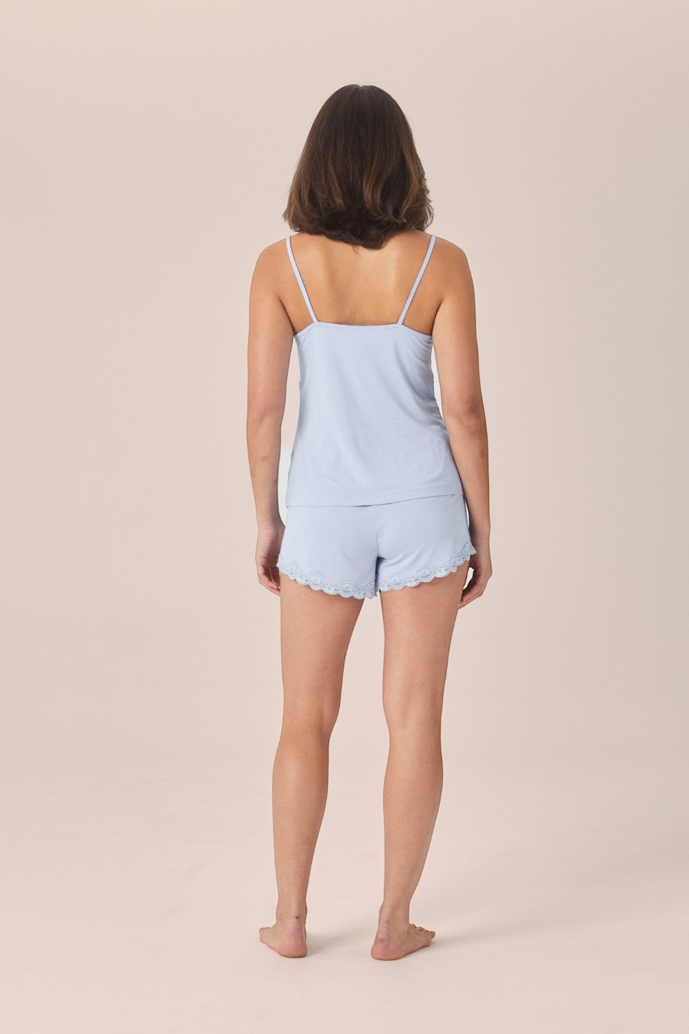 Gingerlilly Mabel Bamboo Cami and Short Set - Blue - Back