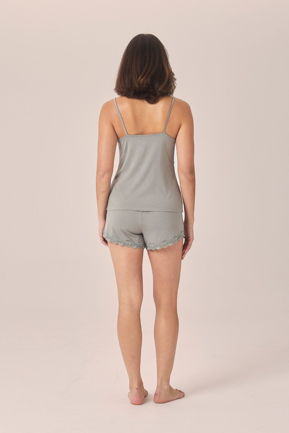 Gingerlilly Mabel Bamboo Cami and Short Set in Olive