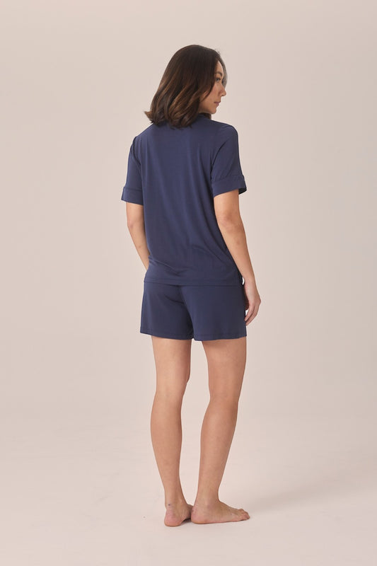 Gingerlilly Matilda Bamboo Short PJ Set in Navy