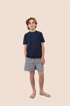Gingerlilly Mini Noah Cotton Short PJ Set - Navy Stripe - Front