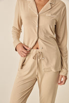 Ada Beige Bamboo Set  - Gingerlilly Sleepwear