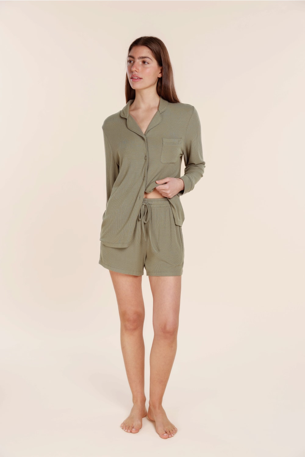 Adelaide Ribbed Shorts - Gingerlilly Sleepwear