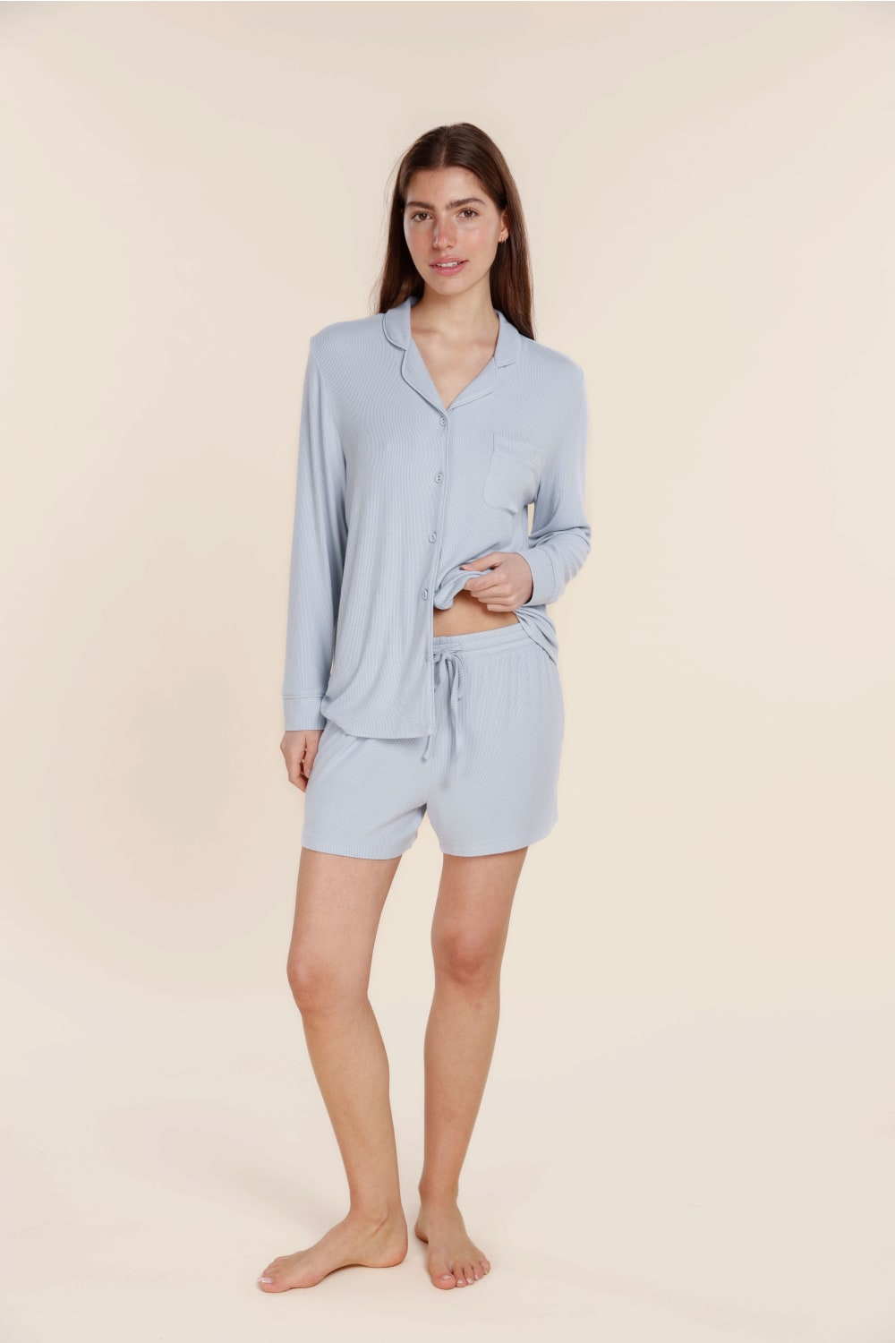 Adelaide Ribbed Shorts - Gingerlilly Sleepwear
