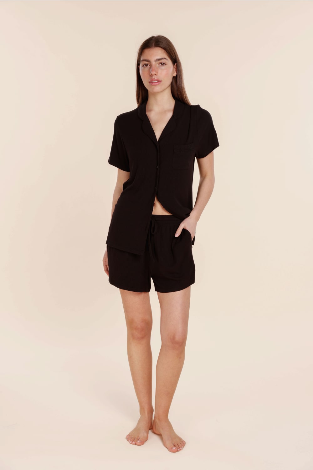 Adelaide Ribbed Shorts - Gingerlilly Sleepwear