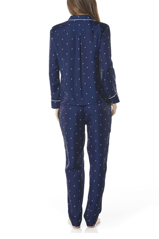 Aleisha Navy Small Geo Spot PJ - Gingerlilly Sleepwear