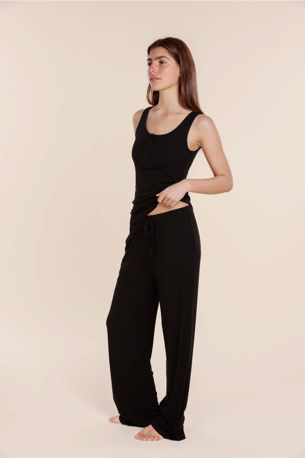Athens Ribbed Long Pants - Gingerlilly Sleepwear