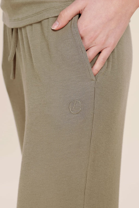 Athens Ribbed Long Pants - Gingerlilly Sleepwear