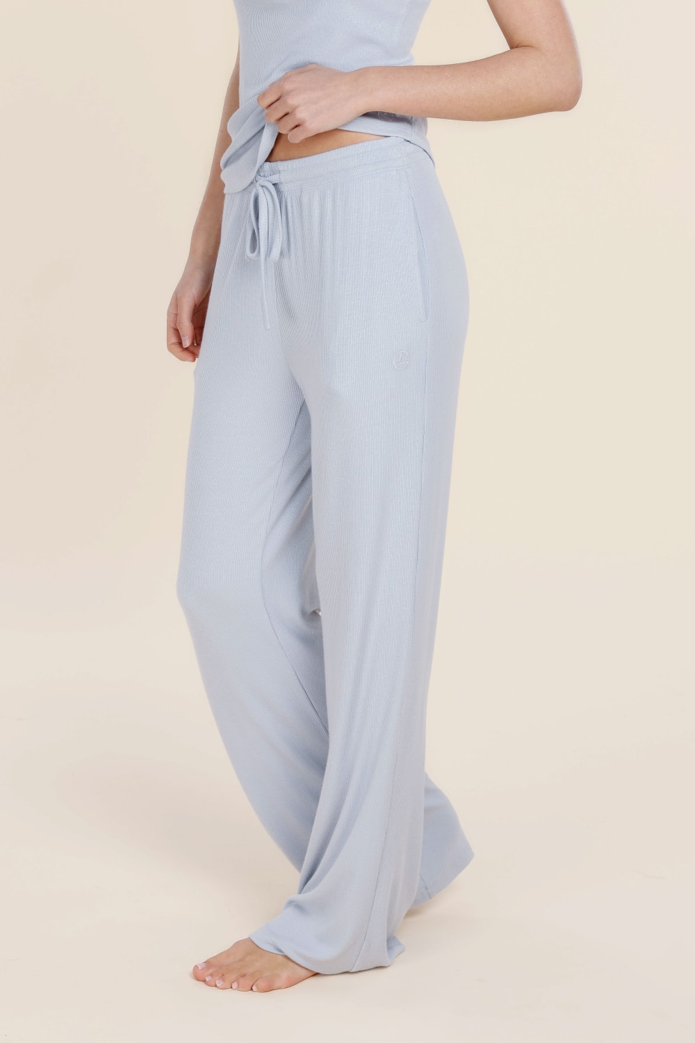 Athens Ribbed Long Pants - Gingerlilly Sleepwear