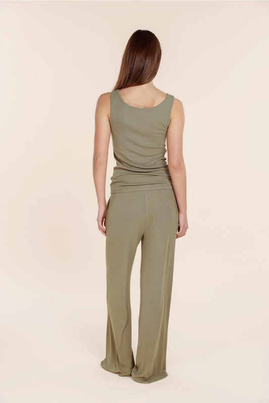 Athens Ribbed Long Pants - Gingerlilly Sleepwear