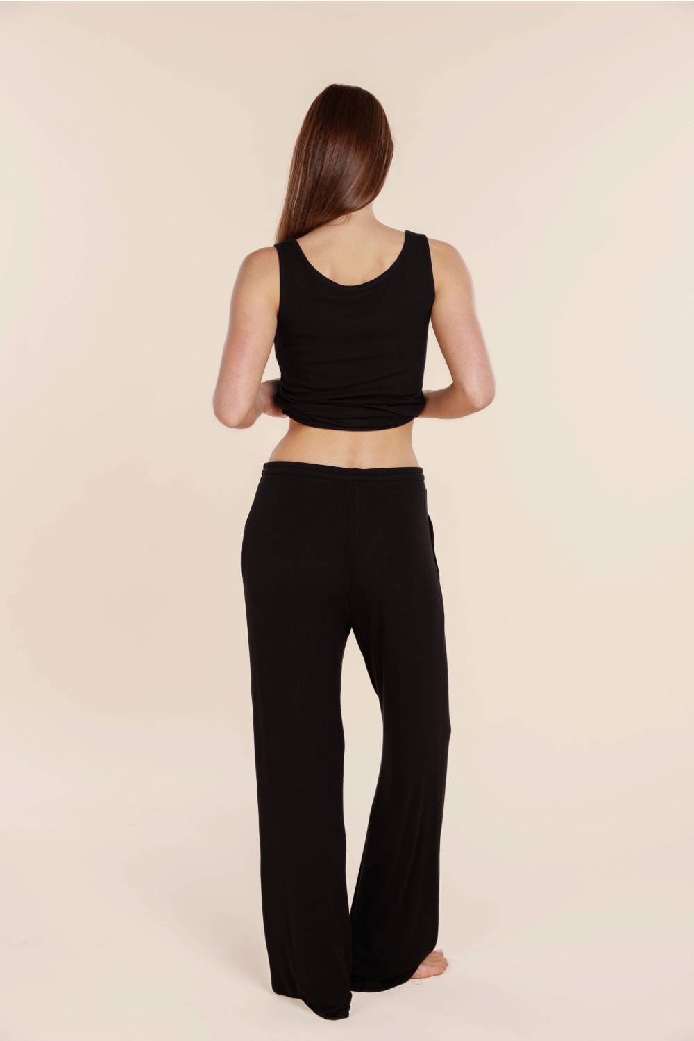 Athens Ribbed Long Pants - Gingerlilly Sleepwear