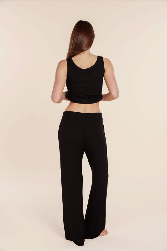 Athens Ribbed Long Pants - Gingerlilly Sleepwear