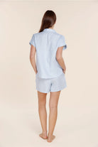 Gingerlilly Charlotte Blue Linen Pyjama Set - Back