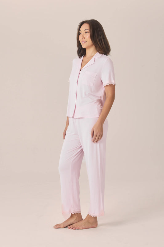 Dianne Bamboo Long PJ set with Lace