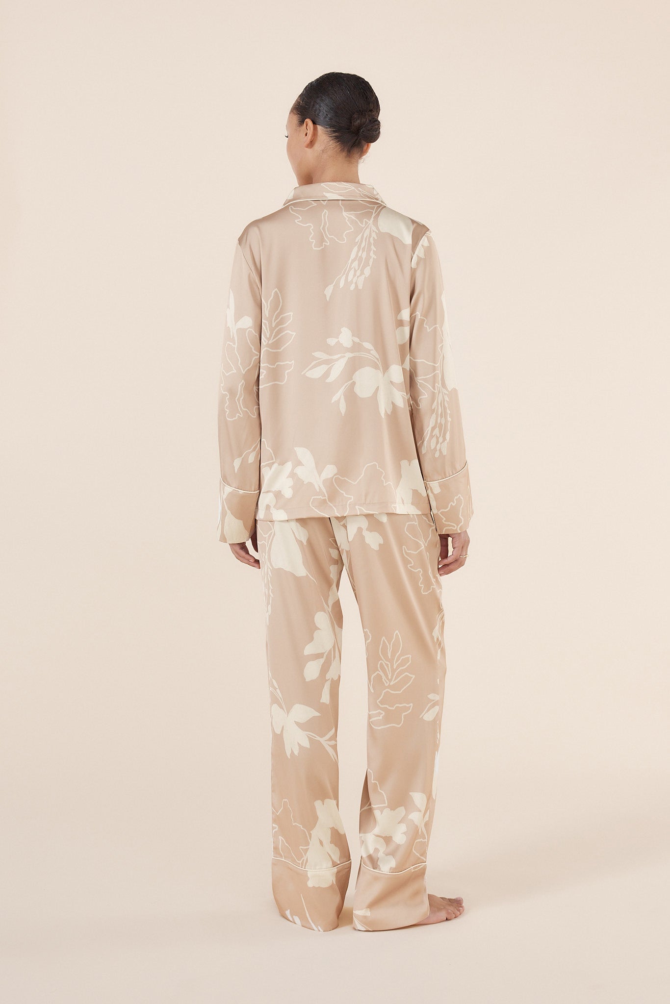 Elina Botanical Silky Satin PJ set - Gingerlilly Sleepwear