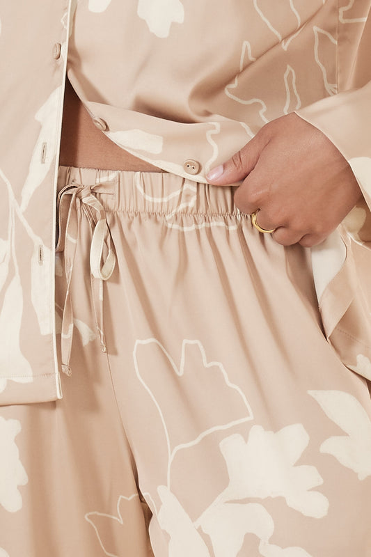 Elina Botanical Silky Satin PJ set - Gingerlilly Sleepwear