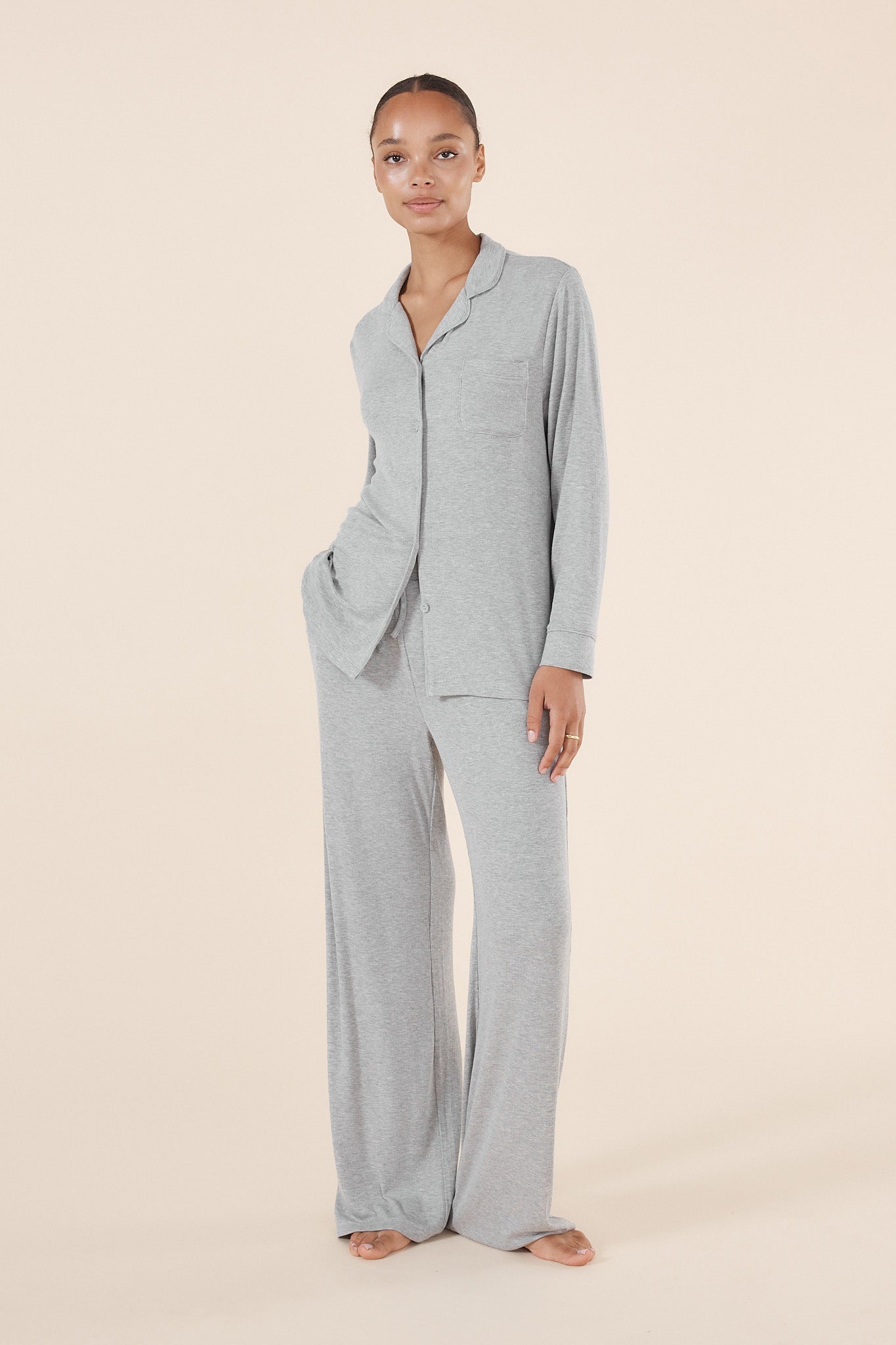 Emilia Ribbed Lounge PJ set - Gingerlilly Sleepwear