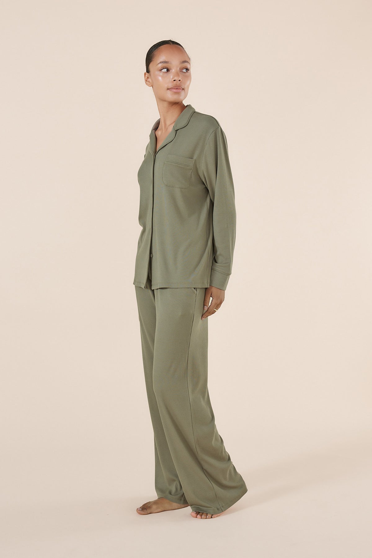 Emilia Ribbed Lounge PJ set - Gingerlilly Sleepwear