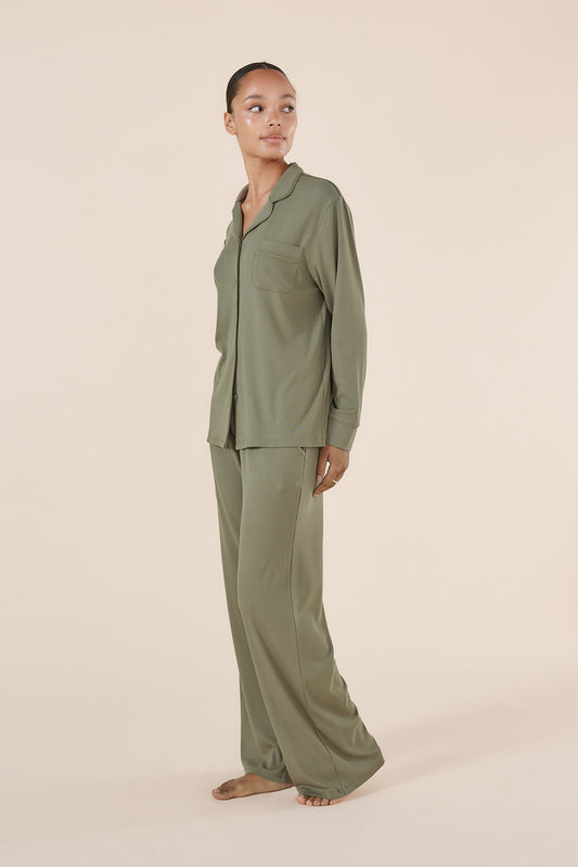 Emilia Ribbed Lounge PJ set - Gingerlilly Sleepwear