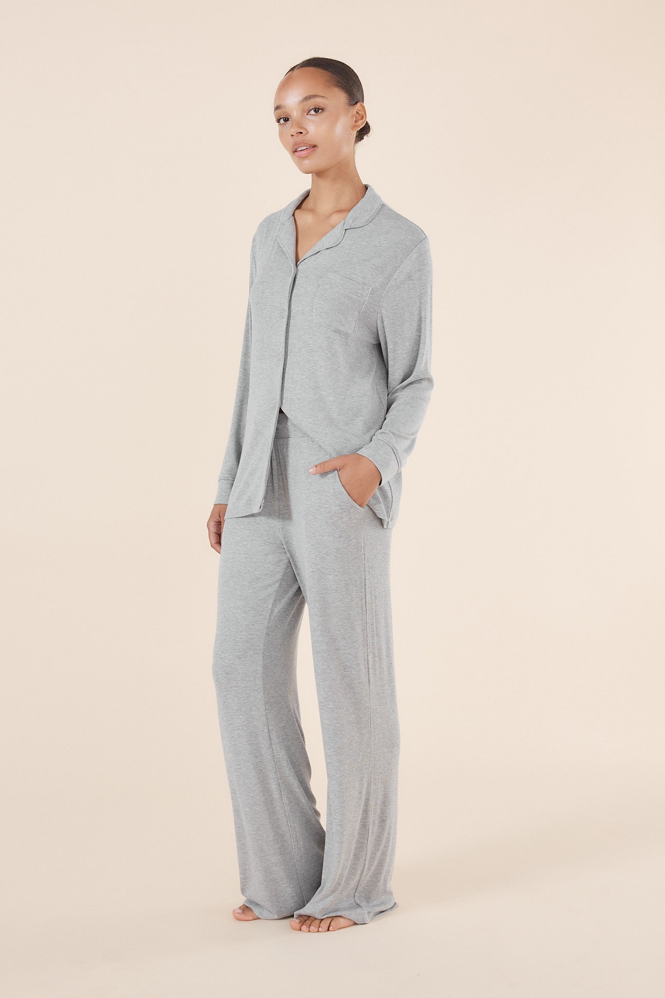 Emilia Ribbed Lounge PJ set - Gingerlilly Sleepwear