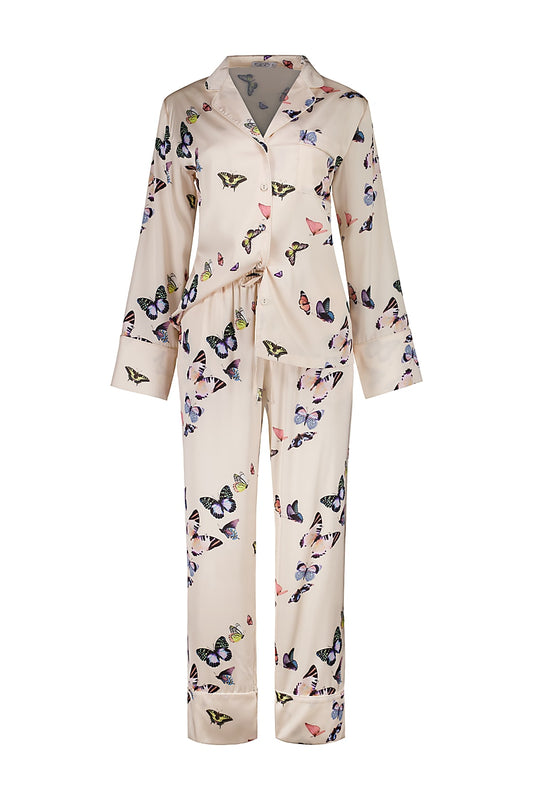 Estelle Butterfly Silky Satin Set  - Gingerlilly Sleepwear