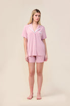 Gingerlilly Allegra Short Bamboo PJ Set - Pink - Front