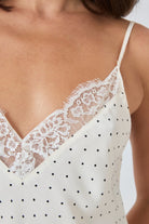 Gingerlilly Corinne Ivory Spot Nightie - Ivory - Detail alt