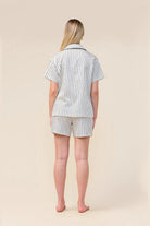 Gingerlilly Poppy Stripe Short PJ Set - Ecru - Back