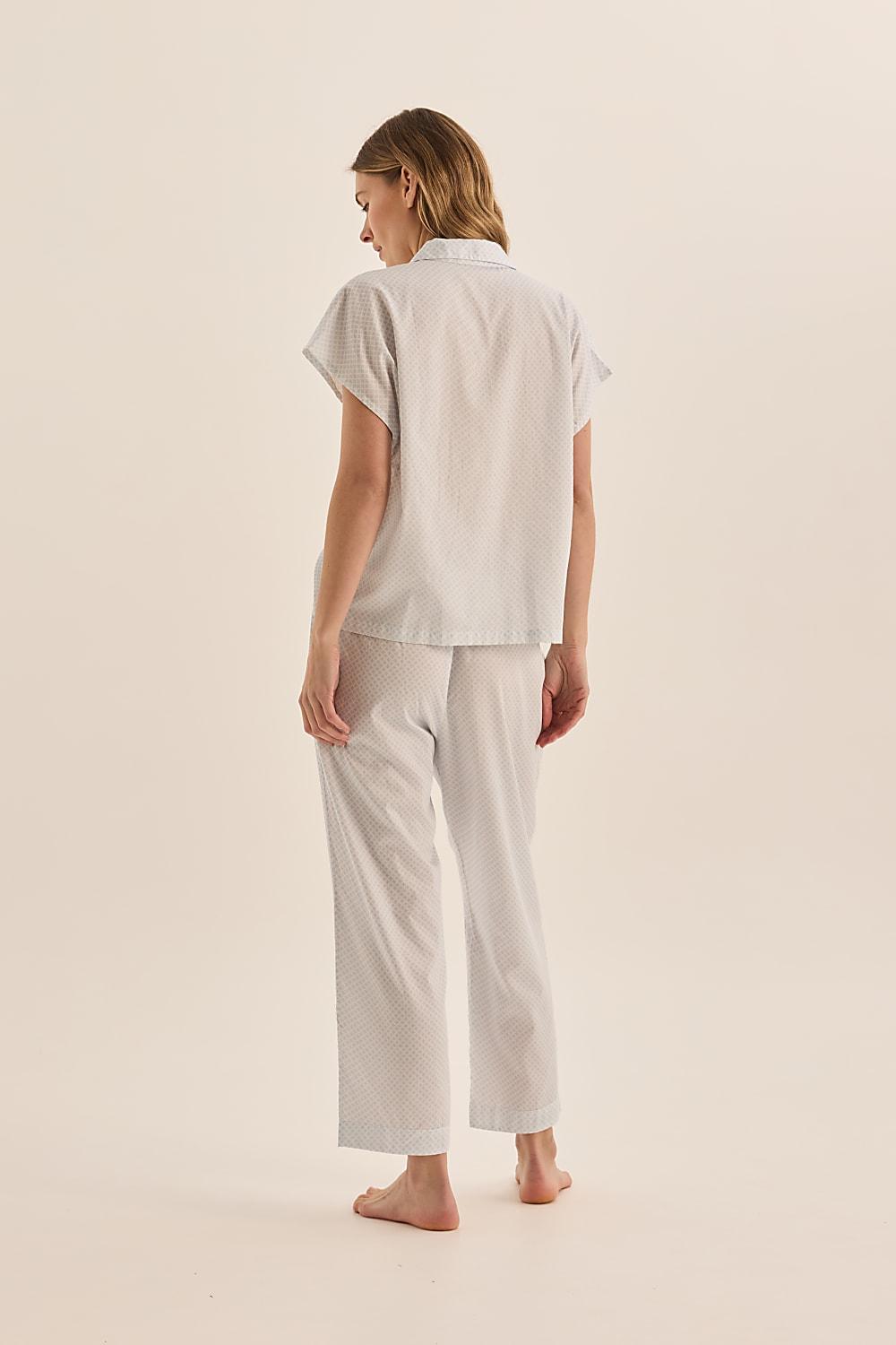 Goldie Blue Diamond Cotton PJ - Gingerlilly Sleepwear