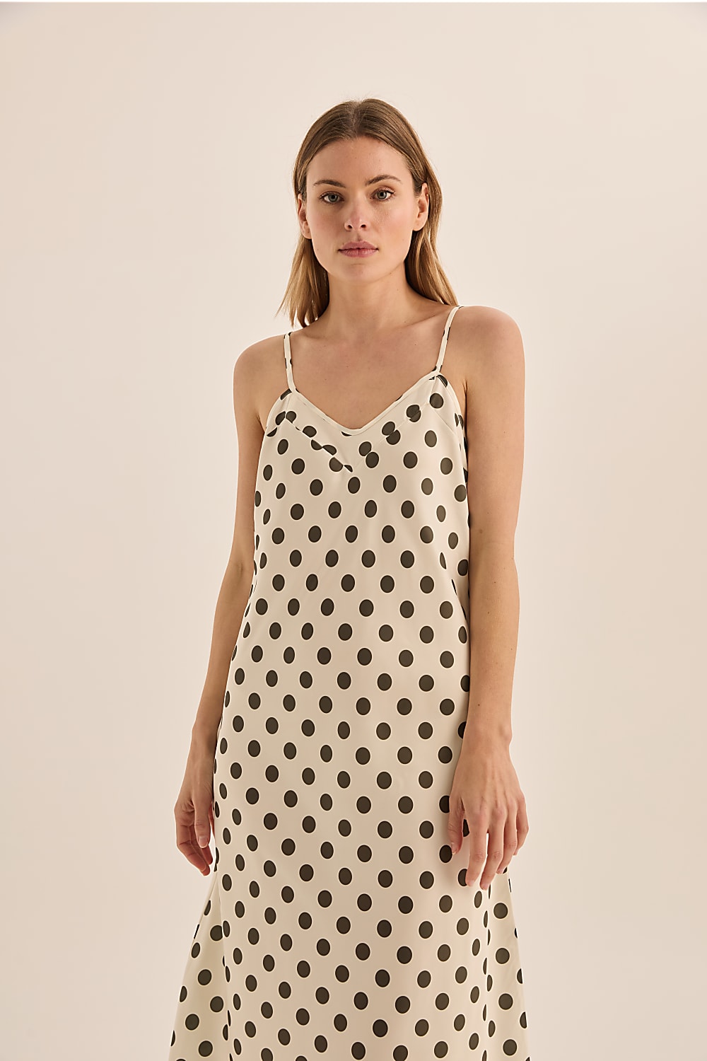 Hannah Olive Spot Nightie - Gingerlilly Sleepwear