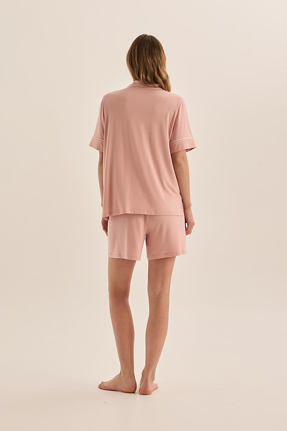 Harper Pink Modal Short PJ - Gingerlilly Sleepwear