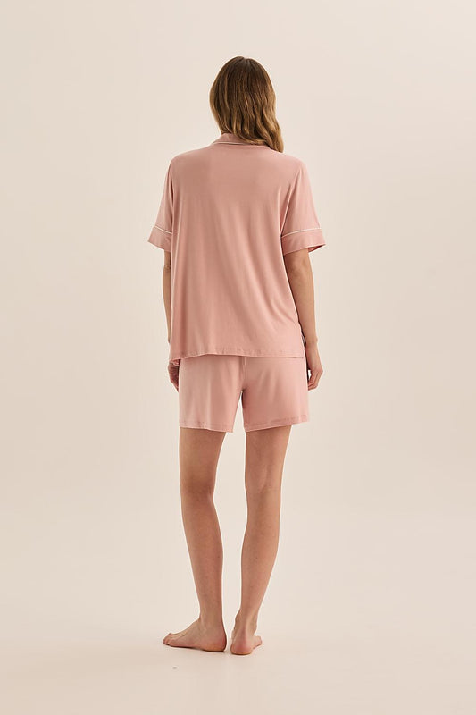 Harper Pink Modal Short PJ - Gingerlilly Sleepwear
